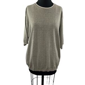 Raffi Linea Uomo Heather Beige Sweater Cotton Blend Crew Neck Size X-Large XL